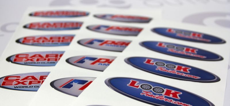 Non-Yellowing Custom Logo Epoxy and PU Domed Resin Stickers