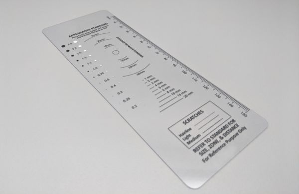 Clear Quality Control Inspection Gauge, aka Appearance Standard Gauge