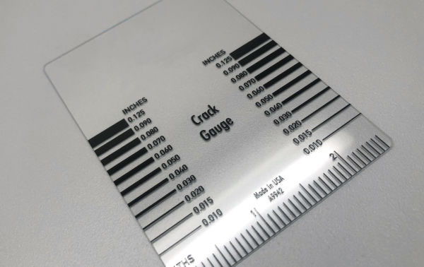 Crack Gauge Comparator - Visual Inspection Card