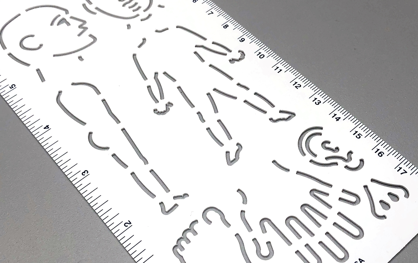 Human Body Stencil with Rulers